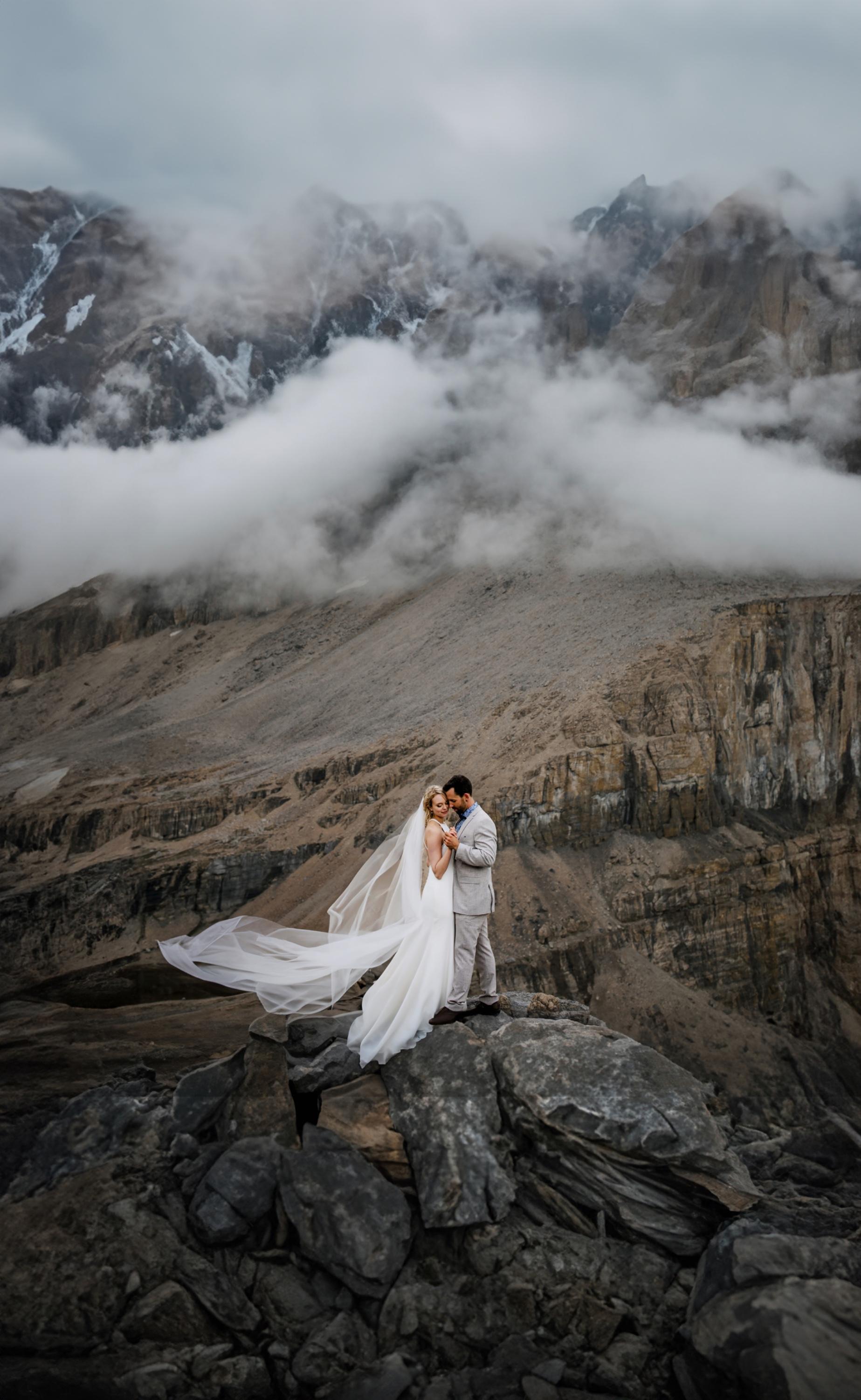 A Canmore Helicopter Wedding Photographer: A Story of Love, Adventure, and a Rainbow